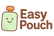 Logo of 'Easy Pouch' with a cartoon bottle on a white background